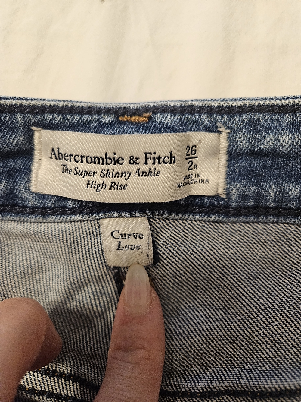 Abercrombie & Fitch Super Skinny Ankle High-Rise Jeans in Light Blue - Women's